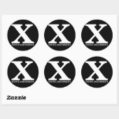 X: tiende amendement ronde sticker (Vel)
