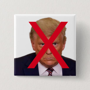 X Trump-Button Vierkante Button 5,1 Cm
