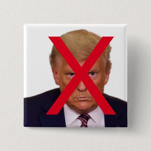 X Trump-Button Vierkante Button 5,1 Cm (Voorkant)
