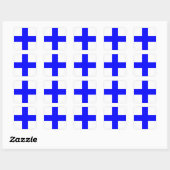 "X" (Xray) seinenvlag Vierkante Sticker (Vel)