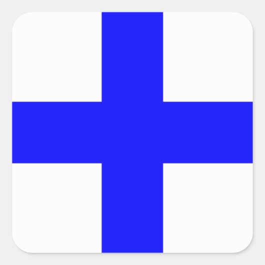"X" (Xray) seinenvlag Vierkante Sticker (Voorkant)
