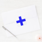 "X" (Xray) seinenvlag Vierkante Sticker (Envelop)