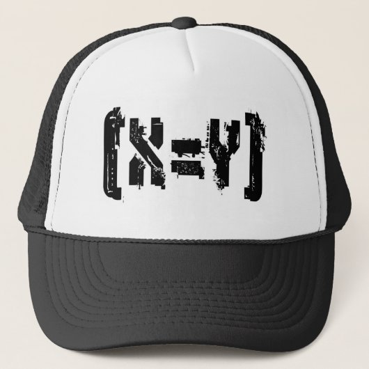 X=Y_BlockLogo Trucker Pet (Voorkant)