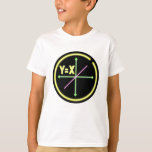 X=Y Liner equilibratie Math Geek T-shirt<br><div class="desc">A math geek nerd design for anyone who loves algebra. Design for a math teacher,  student,  boef or lecturer. This is drawn in the style of a neon sign. There is a liner equation on a graph,  with the mathematical formula X=Y.</div>