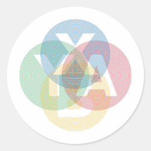XABY-gekleurd Ronde Sticker