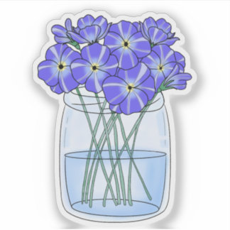 Xadens geschenk- Viooltjes in een pot- Vierde Vleu Sticker