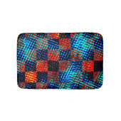 Xadrez azul, laranja, nep sujo ou manchado. badmat (Voorkant)