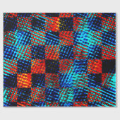 Xadrez azul, laranja, nep sujo ou manchado. cadeaupapier (Vlak)