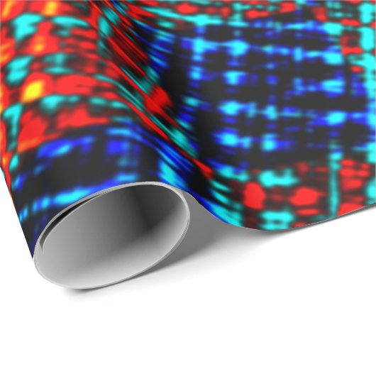 Xadrez azul, laranja, nep sujo ou manchado. cadeaupapier (Rol Hoek)