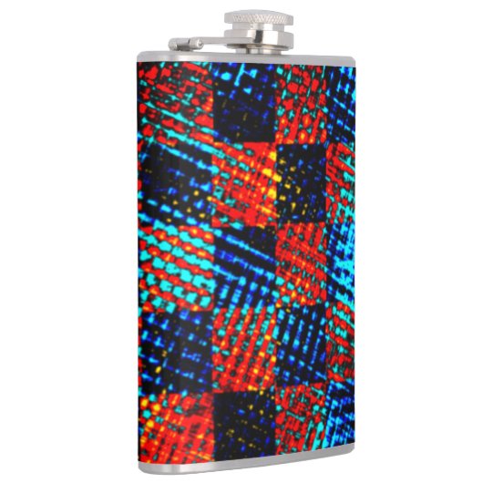 Xadrez azul, laranja, nep sujo ou manchado. heupfles (Rechts)