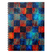 Xadrez azul, laranja, nep sujo ou manchado. notitieboek (Voorkant)