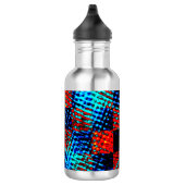 Xadrez azul, laranja, nep sujo ou manchado. waterfles  (Rechts)