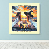 XADREZ FEMININO - Impressão em tela Canvas Afdruk (Insitu (Houten vloer))