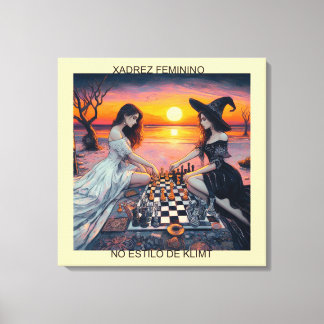 XADREZ FEMININO - Impressão em tela Canvas Afdruk