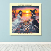 XADREZ FEMININO - Impressão em tela Canvas Afdruk (Insitu (Houten vloer))