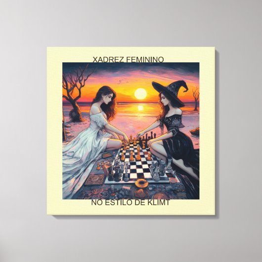 XADREZ FEMININO - Impressão em tela Canvas Afdruk (Voorkant)