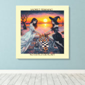 XADREZ FEMININO - Impressão em tela Canvas Afdruk (Insitu (Houten vloer))