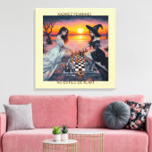 XADREZ FEMININO - Impressão em tela Canvas Afdruk (Insitu (Woonkamer))