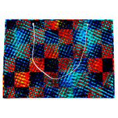 Xadrez laranja, azul, nep sujo of manchado. groot cadeauzakje (Voorkant)