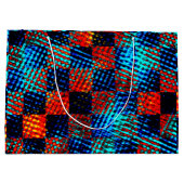 Xadrez laranja, azul, nep sujo of manchado. groot cadeauzakje (Achterkant)