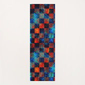 Xadrez laranja, azul, nepsujo com manchas. yogamat (Voorkant)