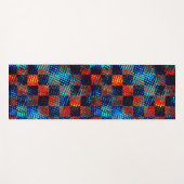 Xadrez laranja, azul, nepsujo com manchas. yogamat (Voorkant (horizontaal))