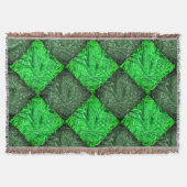 Xadrez verde falsa grama ou folhas de coqueiro. deken (Voorkant)
