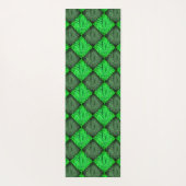 Xadrez verde falsa grama ou folhas de coqueiro. yogamat (Achterkant)