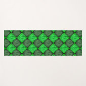 Xadrez verde falsa grama ou folhas de coqueiro. yogamat (Voorkant (horizontaal))