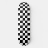 xadrez verificador preto e branco clássico persoonlijk skateboard (Voorkant)