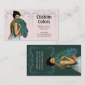 Xahara in Aqua, Groen, Roze en Blauwgroen Visitekaartje (Voorkant / Achterkant)