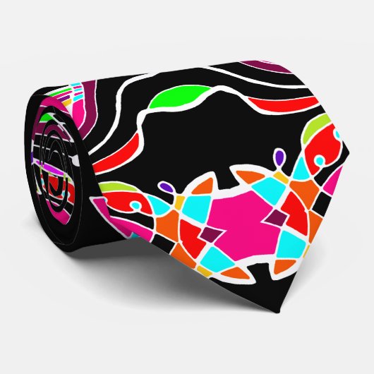 Xanadu Abstract Stropdas (Opgerold)