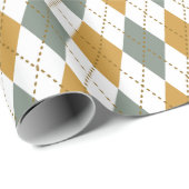 Xanadu en de gouden winter Argyle Cadeaupapier (Rol Hoek)