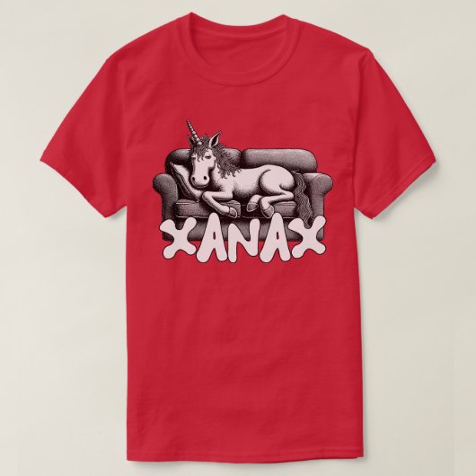 Xanax Hoge Eenhoorn T-shirt (Design voorkant)
