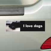 Xander 4 copy, ik hou van honden bumpersticker (Op auto)