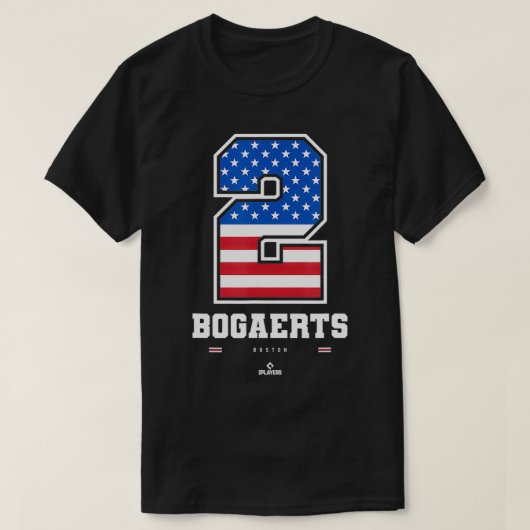 Xander Bogaerts US-vlaggennummer T-shirt (Design voorkant)