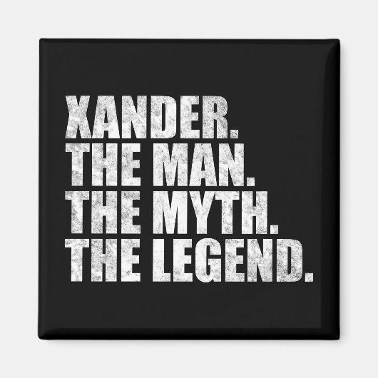 Xander naam, Xander De Man De Mythe De Legende Magneet (Voorkant)