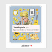 XANTHOFIEL GEEL ELEMENT GELE MINNAAR STICKER (Vel)