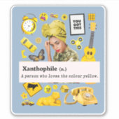 XANTHOFIEL GEEL ELEMENT GELE MINNAAR STICKER (Voorkant)