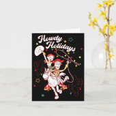 Xar Christmas Howdy Holidays Friends  Kaart (Gele Bloem)