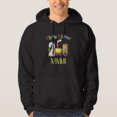 Xavier Choo Choo Twee trein 2e verjaardag draaien Hoodie (Voorkant)