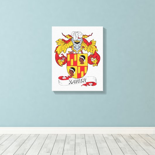 Xavier Family Crest Canvas Afdruk (Insitu (Houten vloer))