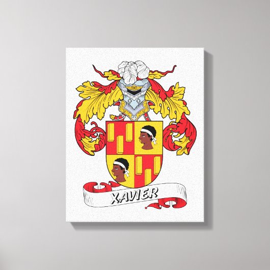 Xavier Family Crest Canvas Afdruk (Voorkant)