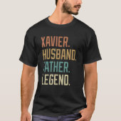 Xavier Husband Vader Legend Vaderdag Retro T-shirt (Voorkant)