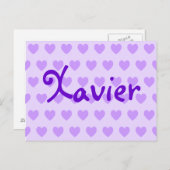 Xavier in Paars Briefkaart (Voorkant / Achterkant)