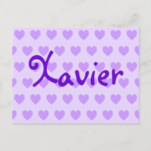Xavier in Paars Briefkaart