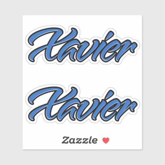 Xavier Name blue Aufkleber Sticker Stickerset (Vel)