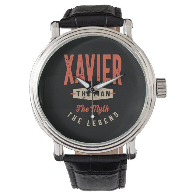 Xavier Name Funny Personalized Birthday Xavier Horloge (Voorkant)