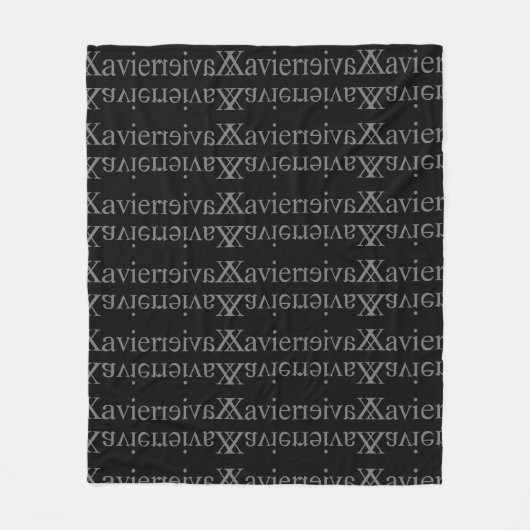Xavier Personalized Blanket Fleece Deken (Voorkant)