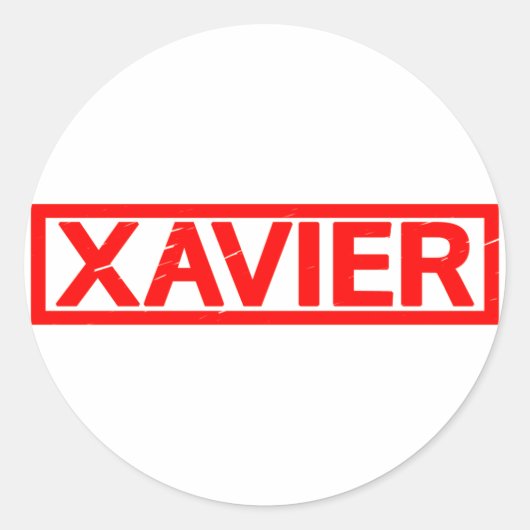 Xavier Stamp Ronde Sticker (Voorkant)